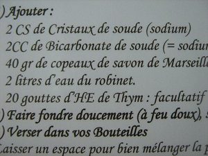 étiquette gel wc détail