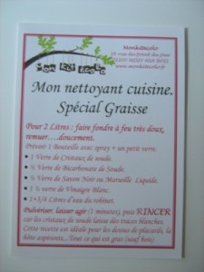 étiquette nettoyant cuisine